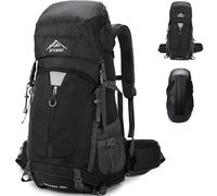 Lawaia 60L Hiking Backpack Camping Backpack for Travelling Waterproof Rucksacks Large Backpacks for Men Women Lightweight Backpacks Walking Survival Fishing School Daypack Sports Bag(black)