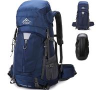 Lawaia 60L Hiking Backpack Camping Backpack for Travelling Waterproof Rucksacks Large Backpacks for Men Women Lightweight Backpacks Walking Survival Fishing School Daypack Sports Bag(blue)