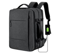 Lawaia Laptop Backpack Mens 30L Travel Backpack 30x22x43 Rucksacks for 15.6 Inch Laptop With Charging Port Business Anti-theft Work Bags for Men Women Waterproof Office Rucksack-Gray