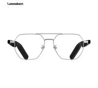 LAWAKEN AI Chat City Aviator AI Smart Audio Glasses, 128 Languages Real-Time Translation, AI Note for Meeting Summary, AI agent of ChatGPT Gemini Claude, Waterproof, Lightweight, long battery, Prescri