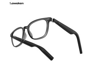 LAWAKEN AI Chat City Classic AI Smart Audio Glasses, 128 Languages Real-Time Translation, AI Note for Meeting Summary, AI agent of ChatGPT Gemini Claude, Waterproof, Lightweight, Long battery, Prescri