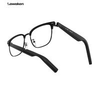 LAWAKEN AI Chat City Serif AI Smart Audio Glasses, 128 Languages Real-Time Translation, AI Note for Meeting Summary, AI agent of ChatGPT Gemini Claude, Waterproof, Lightweight, Long battery, Prescript