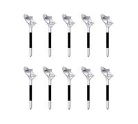 LAWALEISHE 10pcs 10 Degree Golf Tees,Golf Ball Rest, White Plastic Golf Spike, 10° Angled Golf Tee Helps Reduce Spin and Slicing, Improve Distance and Accuracy