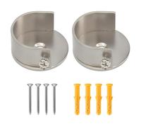 LAWALEISHE 2 Pcs Curtain Pole Recess Brackets with Screws, Heavy Duty Alloy Brackets