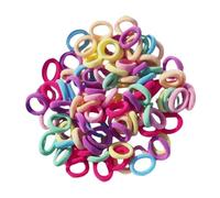 LAWALEISHE 200Pcs Baby Hair Bands,Cotton Girls Hair Ties,Baby Hair Bobbles Candy Color,Hair Bands for Women,Soft Seamless Elastic Toddler Hair Bobbles for Baby Girls Kids Toddlers