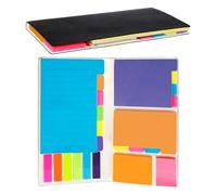 LAWALEISHE 400Pcs Sticky Notes Set,Colorful Adhesive Notes with PU Leather Cover,Student Essentials Index Flags Pads for Books Folders Index Home School Office Supplies