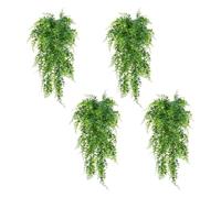 LAWALEISHE 4Pcs Artificial Hanging Plants Fake Ivy Leaves, Fake Trailing Plants, Plastic Green Ivy Vines for Indoors & Outdoors Garden Hanging Baskets Home Wall Decoration