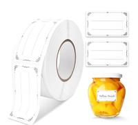 LAWALEISHE 600 PCS Labels for Jars,Self Adhesive Jam Labels,Writable Sticky Label Easy Peel Off for Jam Jars,Food Stickers Sticky Label for Food Bottle Jams Preserves Containers (30 * 50mm)