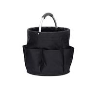 LAWALEISHE Cleaning Caddy Organiser, Cleaning Bag with Handle,Foldable Oxford Fabric Storage Hamper,Multi Pocket Cleaning Caddy Bag,Multifunctional Organiser for Picnic Bath Shopping (Black)