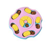 LAWALEISHE Dog Puzzle Slow Feeder Toy, Puppy Treat Dispenser Slow Feeder, Interactive Toys for Dogs Training Funny Feeding, Improve IQ Puzzle Bowl for Puppy Slow Feeder to Aid Pets Digestion (Pink)