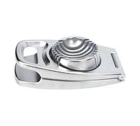 LAWALEISHE Egg Slicer,Heavy Duty Aluminium Egg Cutter for Egg,Eggs Slicer with Stainless Steel Wire Egg Slicer,Multifunctional Egg Cutter for Evenly Slicing Boiled Eggs Ham Banana Strawberry (Sliver)