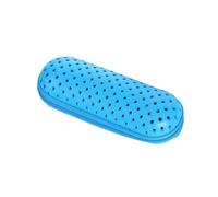 LAWALEISHE Swimming Goggle Storage Case - EVA Material, Ideal for Swimmers on the Go with Drainage & Ventilation Holes and Secure Zipper Closure for Goggle Protection (Light Blue)