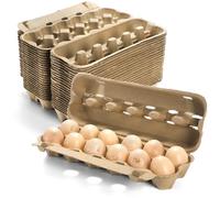 Lawei 24PCS 1 Dozen Paper Egg Cartons Bulk, 12 Count Pulp Empty Eggs Cartons, Reusable Chicken Egg Tray Holder, Sturdy Cardboard Eggs Storage Containers for Household, Kitchen, Farm, Market