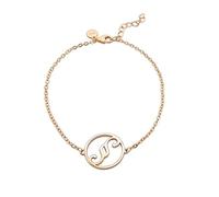 Lawellery Paragraphs Circle Pendant Bracelet 925 Silver Bracelet Jewellery for Jurists Gold-Plated - Rose Gold (19 cm Length) - Paragraph Circle