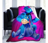 Lawenp Blanket for Eeyore Super Soft Christmas Blanket Flannel Throw Anime Theme Home Decoration Warm and Comfortable Winter Bedding, Sofa and Gifts 60"x80"