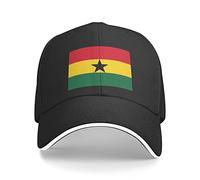 Lawenp Classic Baseball Ghana Flag Caps Unisexblack Polyester Baseball Sandwich Ghana Flag Hats