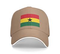 Lawenp Classic Baseball Ghana Flag Caps Unisexblack Polyester Baseball Sandwich Ghana Flag Hats