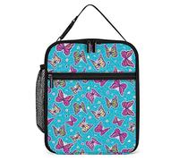 Lawenp Cute Leopard Butterflies Lunch Box Reusable Lunch Bag for Men Women Work Insulated Small Spring Pattern Lunchbox for Unisex Adult Work Picnic