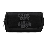 Lawenp Do You Even Lift Bro Pencil Case Double Zip Pen Bag Large Capacity Pen Holder Stationery Bag for Home Office