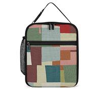 Lawenp Ethnic Pattern Boho Style Lunch Box Reusable Lunch Bag for Men Women Work Insulated Small Seamless Texture Lunchbox for Unisex Adult Work Picnic