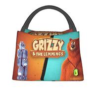 Lawenp Grizzly Bear and The Lemmings Tabodi Lunch Bag Insulated Reusable Lunch Box Portable Cooler Tote Bags for Boys Girls School Office Picnic Work Travel