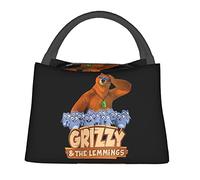 Lawenp Grizzly Bear and The Lemmings Tabodi Lunch Bag Insulated Reusable Lunch Box Portable Cooler Tote Bags for Boys Girls School Office Picnic Work Travel