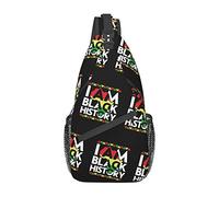 Lawenp I Am Black History Month Sling Bag Hiking Daypack Crossbody Shoulder Backpack Travel Chest Pack for Men Women