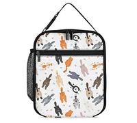 Lawenp Insulated Lunch Box Colorful Cats Butts Lunch Cooler Bag Reusable Thermal Meal Container Tote for Work Travel Picnic