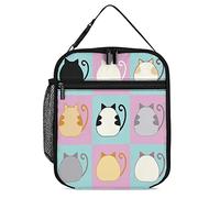 Lawenp Insulated Lunch Box Funny Cat Backs Butts Lunch Cooler Bag Reusable Thermal Meal Container Tote for Work Travel Picnic