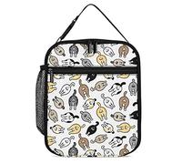 Lawenp Insulated Lunch Box Funny Cat Kitten Butts Portable Lunch Bag Cute Pets Reusable Small Cooler Lunchbox for Work Picnic Travel
