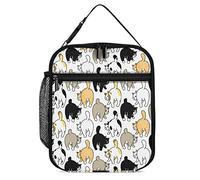 Lawenp Insulated Lunch Box Funny Cat Kitten Butts Small Lunch Bag Cute Pets Thermal Reusable Work Lunch Cooler for Men Women Office