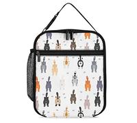 Lawenp Insulated Lunch Box Funny Cats Butts Lunch Cooler Bag Cute Animal Reusable Thermal Meal Container Tote for Work Travel Picnic