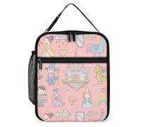 Lawenp Insulated Lunch Box Magic Fairy Castle Portable Lunch Bag Dragon Rainbow Reusable Small Cooler Lunchbox for Men Women Work Office Picnic Travel