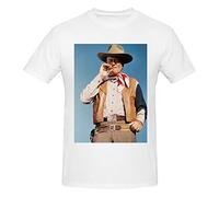 Lawenp John T-Shirt Wayne Unisex 3D Graphic Print Shirts for Mens Women Casual Short Sleeve Tee Shirts Top S-3XL White