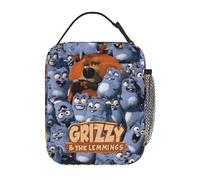 Lawenp Lunch Box Grizzy and The Lemmings Lunchbox Lunch Container for Water Bottle Office School Work Picnic Hiking