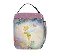 Lawenp Lunch Box Tinkerbell for Men Women Adults, Portable Insulated Lunch Bag for Office Work School, Reusable Zippered Bento Lunch Box for Kids