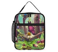 Lawenp Magic Mushrooms Gnome Lunch Box Reusable Lunch Bag for Men Women Work Insulated SmallGarden Lunchbox for Unisex Adult Work Picnic
