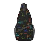 Lawenp Math Teacher Gifts Sling Bag,Casual Crossbody Shoulder Bag Hiking Daypack Crossbody Shoulder Backpack Travel Chest Pack for Men Women