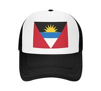 Lawenp Mesh Outdoor Adjustable Baseball Antigua and Barbuda Flag Cap for Men WomenBlack Summer Trucker Antigua and Barbuda Flag Hat