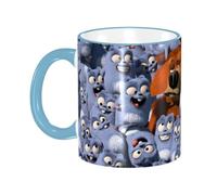 Lawenp Mug for Grizzly Bear and The Lemmings Tabodi 3D Sculpted Ceramic Coffee Mug Tea Cup - Bone China Mug - 330ml