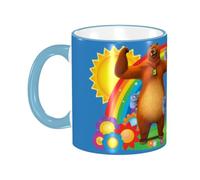 Lawenp Mug for Grizzy and The Lemmings 3D Sculpted Ceramic Coffee Mug Tea Cup - Bone China Mug - 330ml