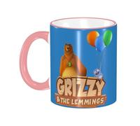 Lawenp Mug for Grizzy and The Lemmings 3D Sculpted Ceramic Coffee Mug Tea Cup - Bone China Mug - 330ml