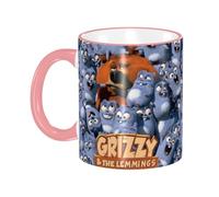 Lawenp Mug for Grizzy and The Lemmings 3D Sculpted Ceramic Coffee Mug Tea Cup - Bone China Mug - 330ml