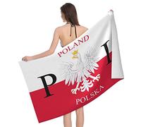 Lawenp Polish Flag Poland Polska Bath Towel Beach Towel Popular Durable Stylishffy Touch Highly Absorbent Quick Dry Polyester 32" X 52" Also As A Gift