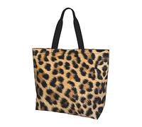 Lawenp Rough Leopard Print Tote Bag With Handles Reusable Tote Bag For Women Teacher Mother As Gifts Washable