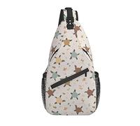Lawenp Sling Bag Boho Childish Sea Turtle Childish Hiking Daypack Crossbody Shoulder Backpack Travel Chest Pack for Men Women