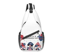 Lawenp Sling Bag Independence Day Gnomes Patriotic USA Hiking Daypack Crossbody Shoulder Backpack Travel Chest Pack for Men Women