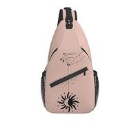 Lawenp Sling Bag Mystery Hand Sun Moon Witchy Tarot Hiking Daypack Crossbody Shoulder Backpack Travel Chest Pack for Men Women