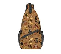 Lawenp Sling Bag Tarot Boho Moon Butterfly Magic Hiking Daypack Crossbody Shoulder Backpack Travel Chest Pack for Men Women