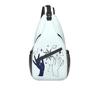 Lawenp Sling Bag Tarot Magic Boho Sun Cosmic Witch Mystic Hiking Daypack Crossbody Shoulder Backpack Travel Chest Pack for Men Women